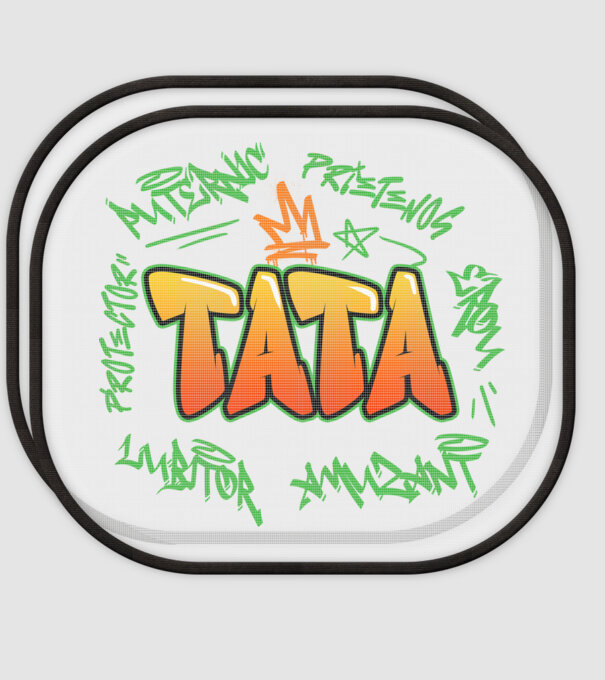 Graffiti tata model alb pe tricou