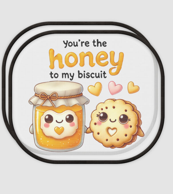 Honey to my Biscuit model alb pe tricou