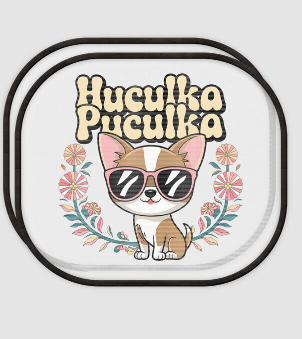 Huculka Puculka câine 1 model alb pe tricou