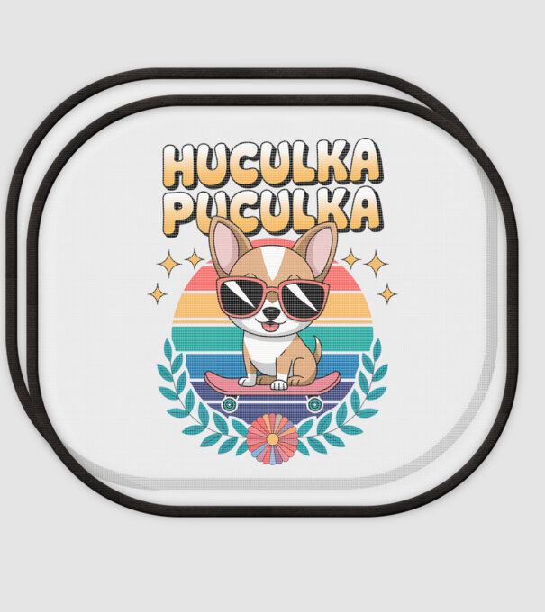 Huculka Puculka Câine 2 model alb pe tricou