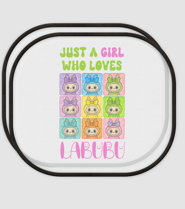 Just a girl who loves Labubu model alb pe tricou