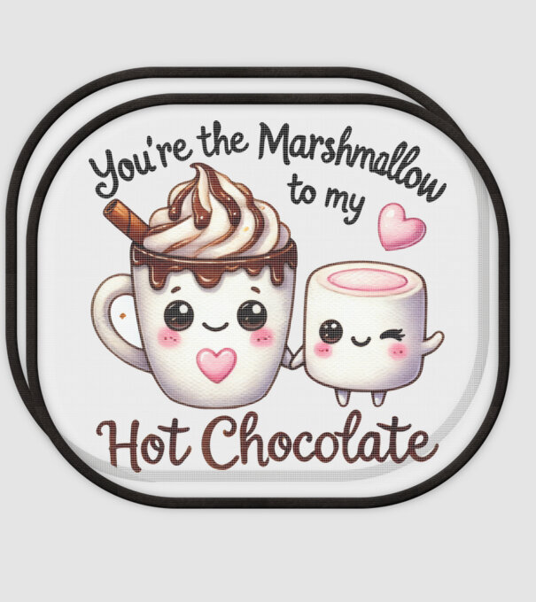 Marshmallow to my Hot Chocolate model alb pe tricou
