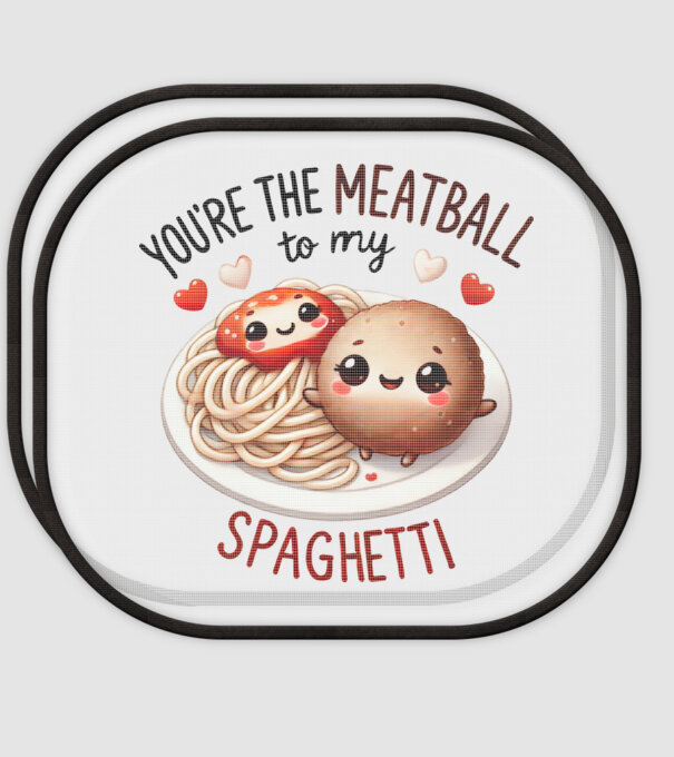 Meatball to my Spaghetti model alb pe tricou