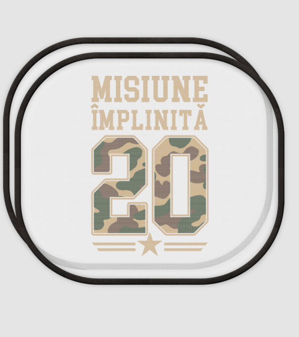 Misiune împlinită 20 model alb pe tricou