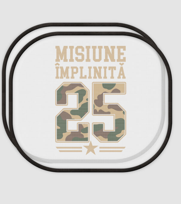 Misiune împlinită 25 model alb pe tricou