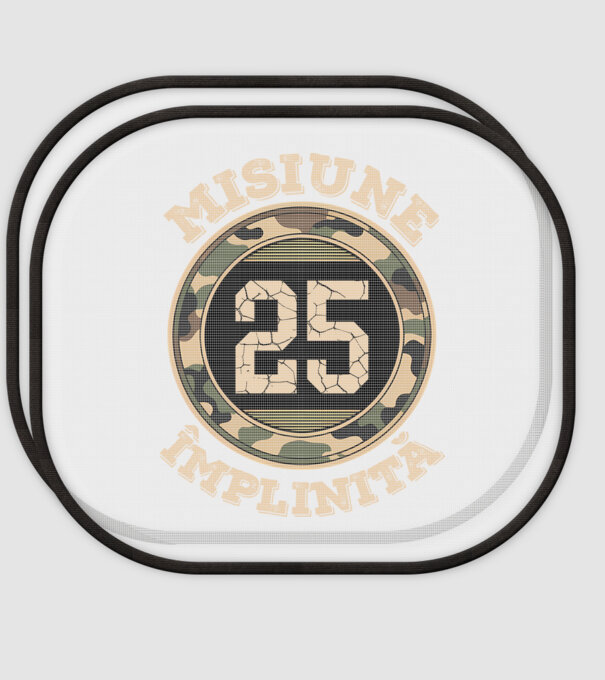 Misiune împlinită 25 model alb pe tricou