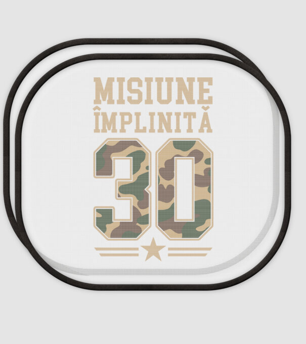 Misiune împlinită 30 model alb pe tricou