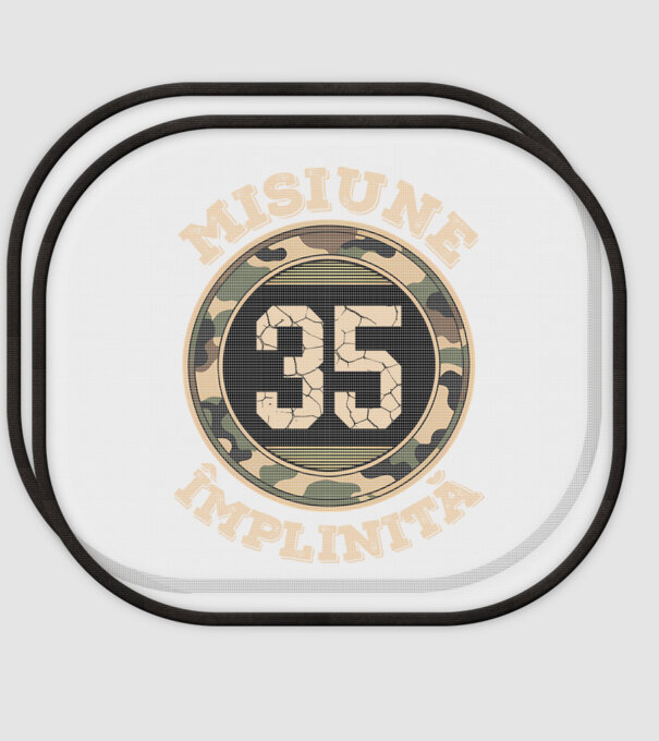 Misiune împlinită 35 model alb pe tricou
