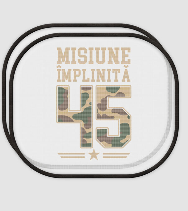 Misiune împlinită 45 model alb pe tricou