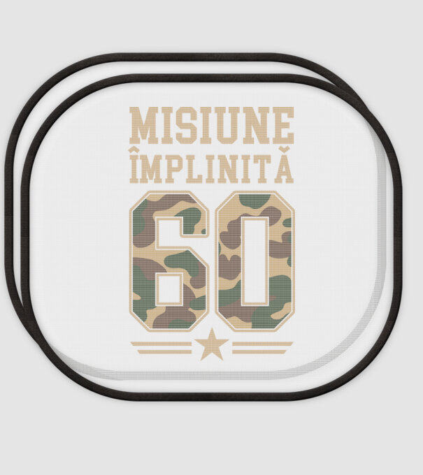 Misiune împlinită 60 model alb pe tricou