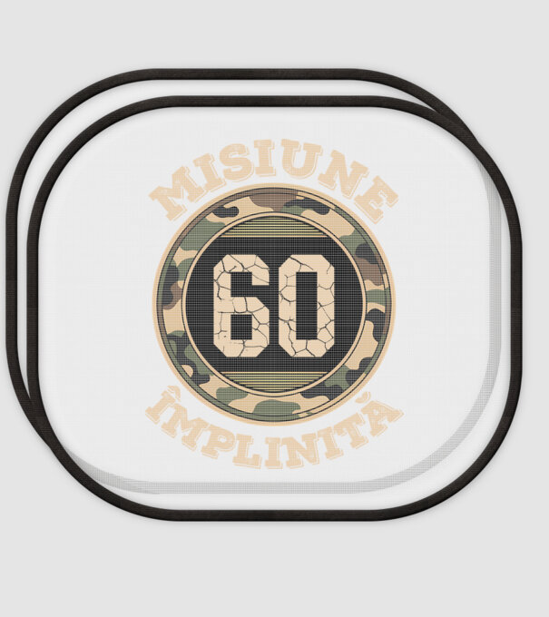 Misiune împlinită 60 model alb pe tricou