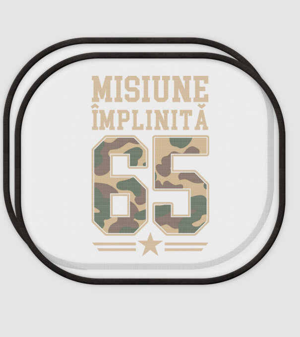 Misiune împlinită 65 model alb pe tricou