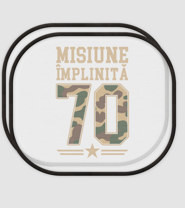 Misiune împlinită 70 model alb pe tricou