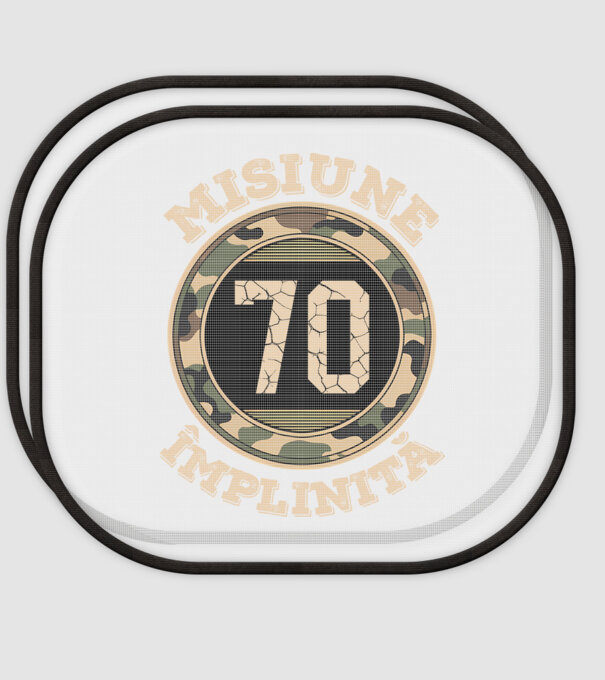 Misiune împlinită 70 model alb pe tricou