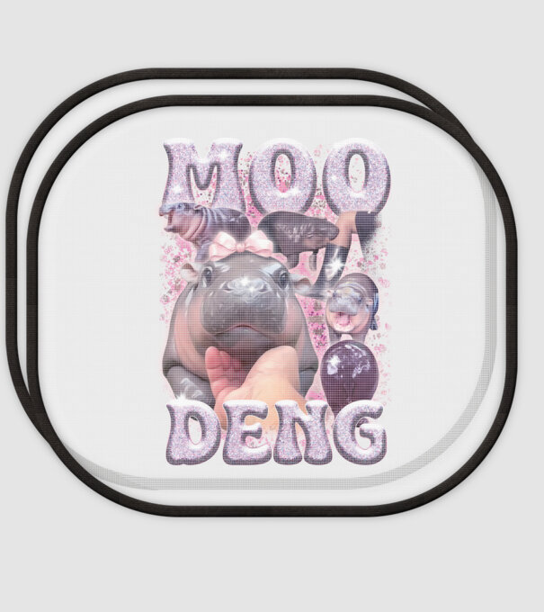 MOO DENG baby hippo model alb pe tricou