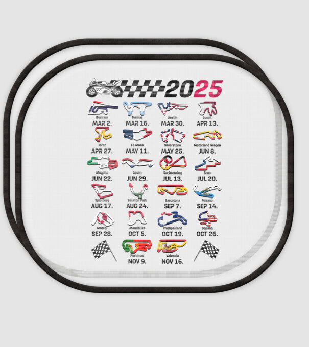 MOTOGP 25 CALENDAR alb model alb pe tricou