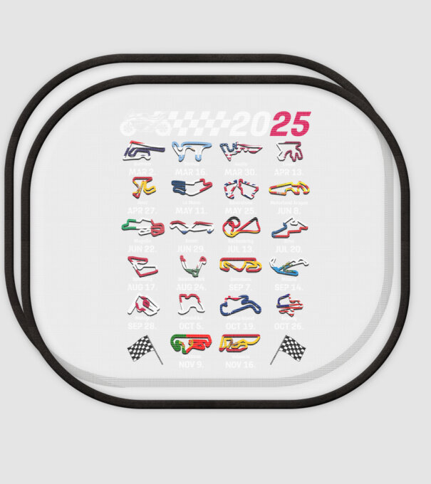 MOTOGP 25 CALENDAR Negru model alb pe tricou