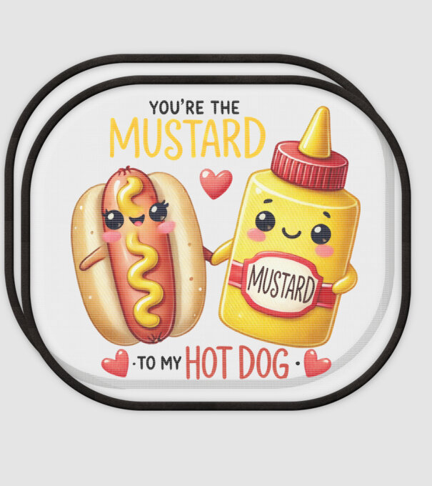 Mustard to my Hot Dog model alb pe tricou