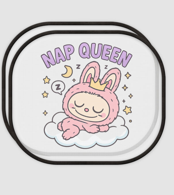 Nap Queen model alb pe tricou