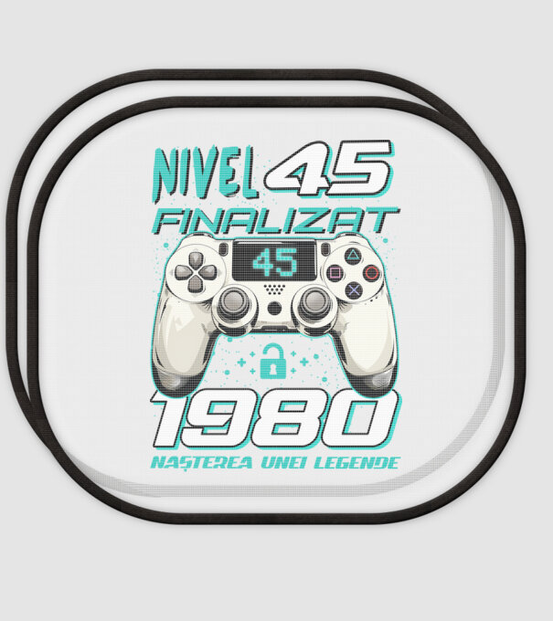 Nivel finalizat 45 1980 model alb pe tricou
