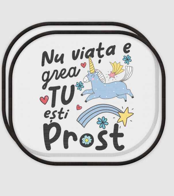 Nu viața e grea, tu ești prost model alb pe tricou