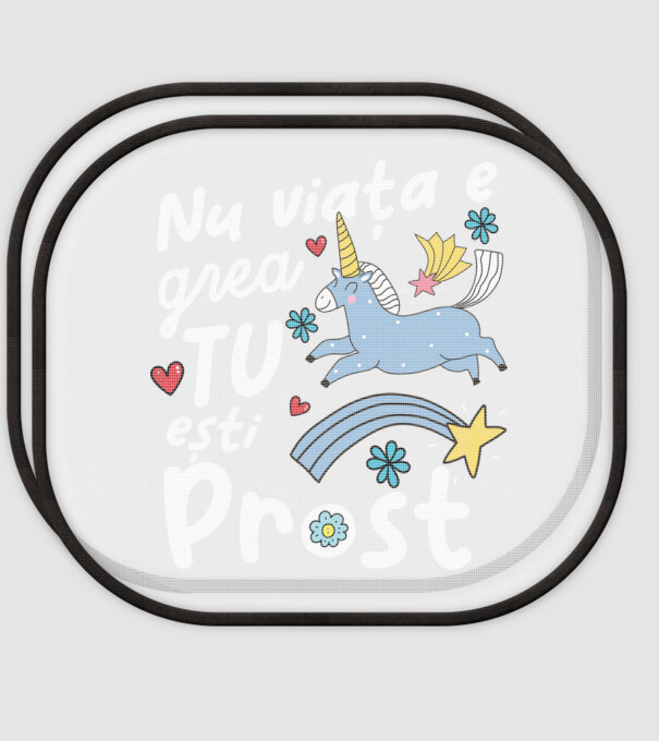 Nu viața e grea, tu ești prost model alb pe tricou