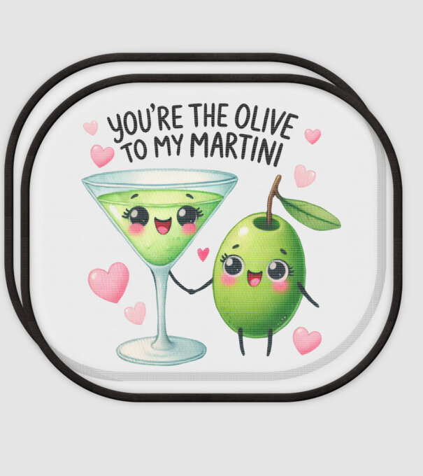 Olive to my Martini model alb pe tricou