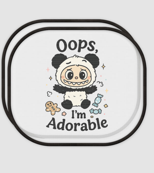 Oops, I'm adorable model alb pe tricou