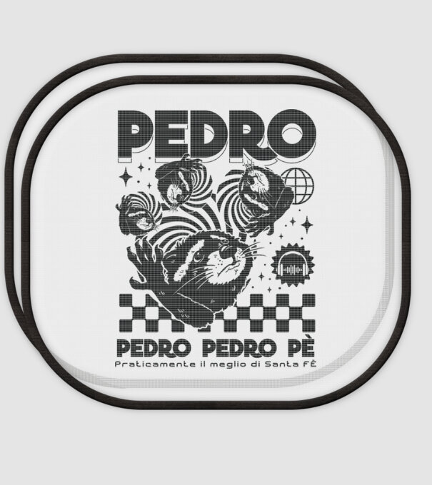 Pedro techno model alb pe tricou