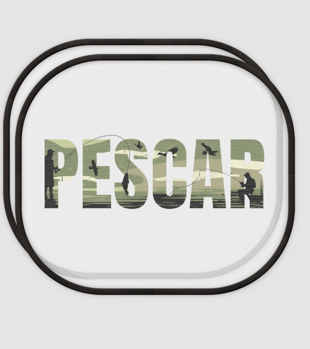 PESCAR model alb pe tricou
