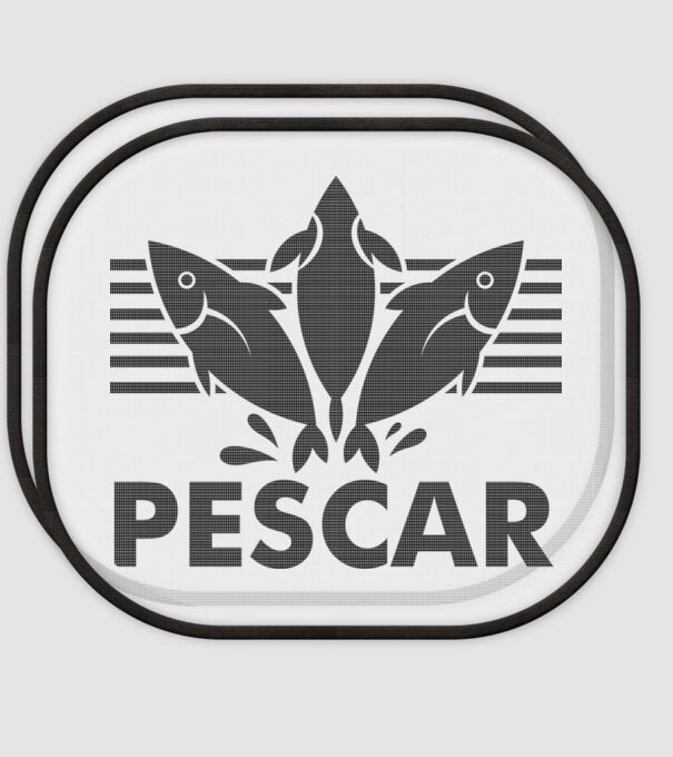 Pescar original model alb pe tricou