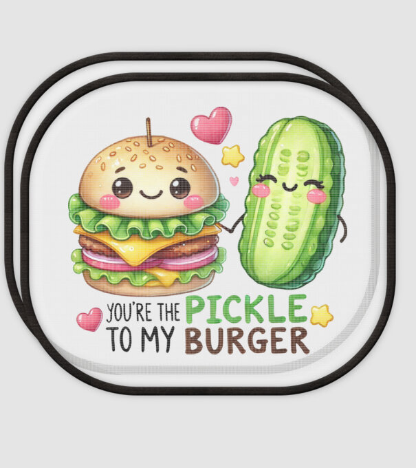 Pickle to my Burger model alb pe tricou
