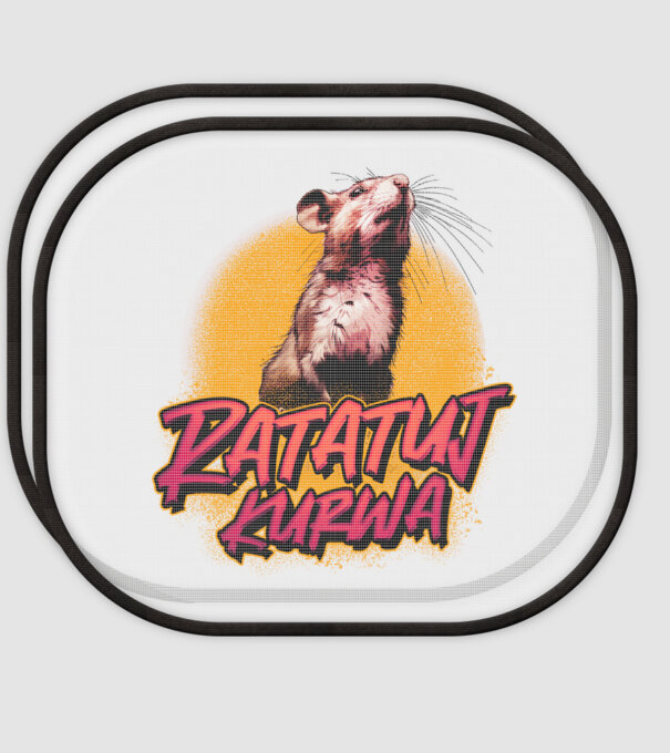Ratatuj kurwa model alb pe tricou