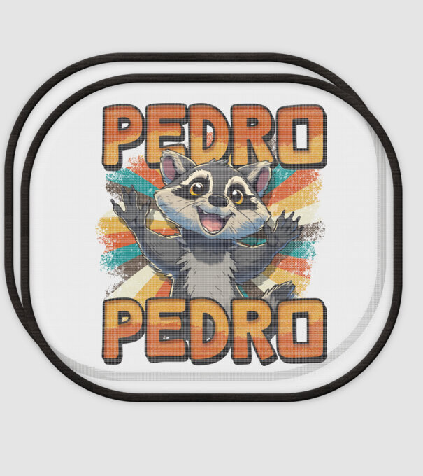 Retro Pedro model alb pe tricou