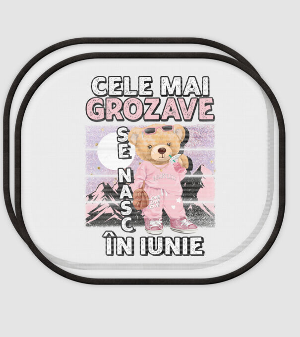 RETRO teddy fetişcană IUNIE model alb pe tricou