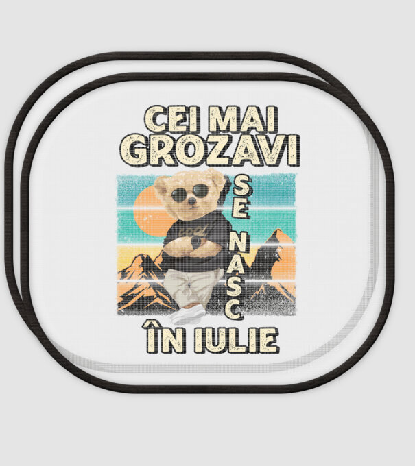 RETRO teddy IULIE model alb pe tricou