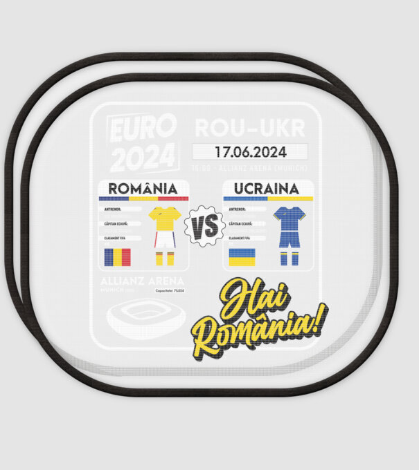 ROU-UKR euro 2024 calendar model alb pe tricou