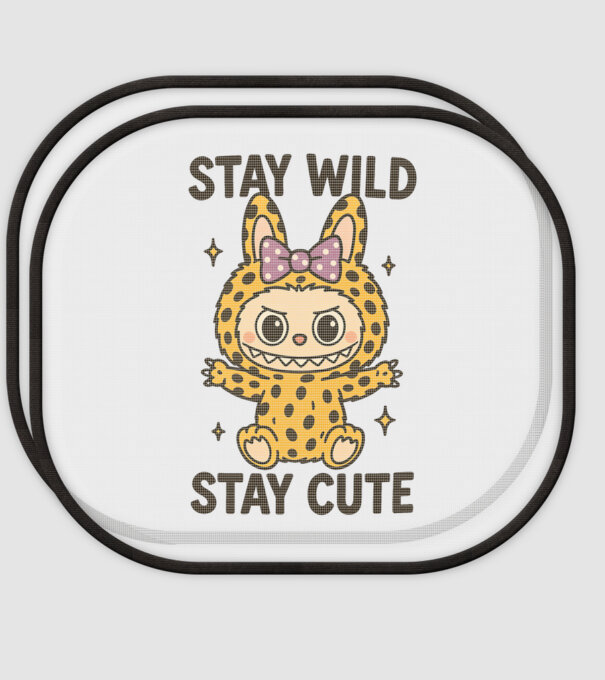 Stay wild - Labubu model alb pe tricou