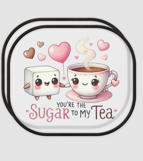 Sugar to my Tea model alb pe tricou