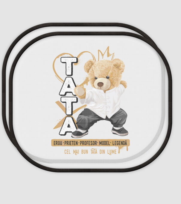 Tati Teddy model alb pe tricou