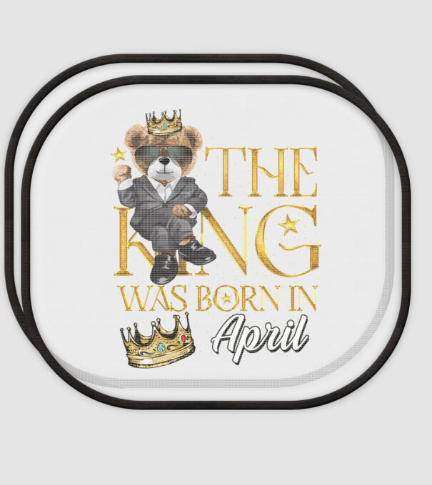 The king was born int APRIL model alb pe tricou
