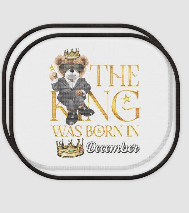 The king was born int DECEMBER model alb pe tricou