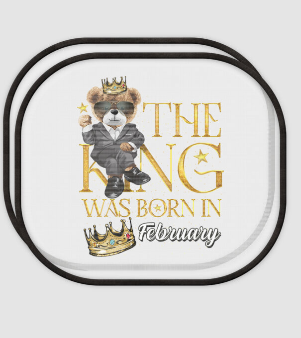 The king was born int FEBRUARY model alb pe tricou