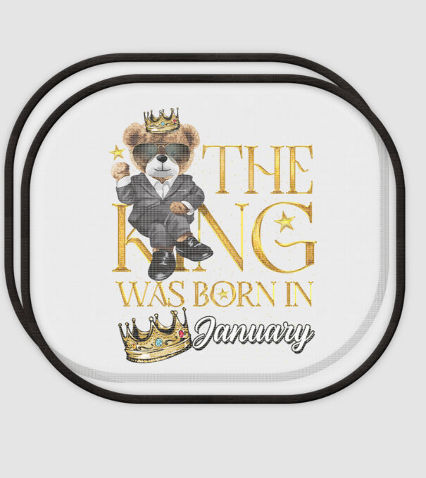 The king was born int JANUARY model alb pe tricou