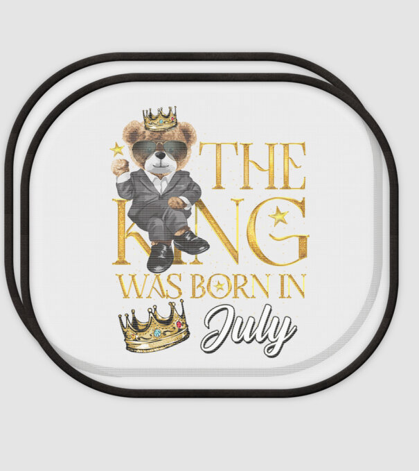 The king was born int JULY model alb pe tricou