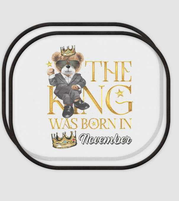 The king was born int NOVEMBER model alb pe tricou