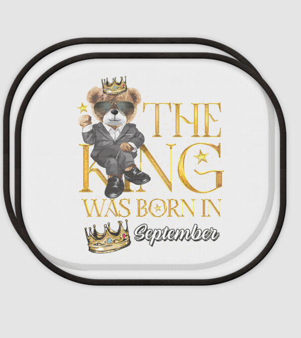 The king was born int SEPTEMBER model alb pe tricou
