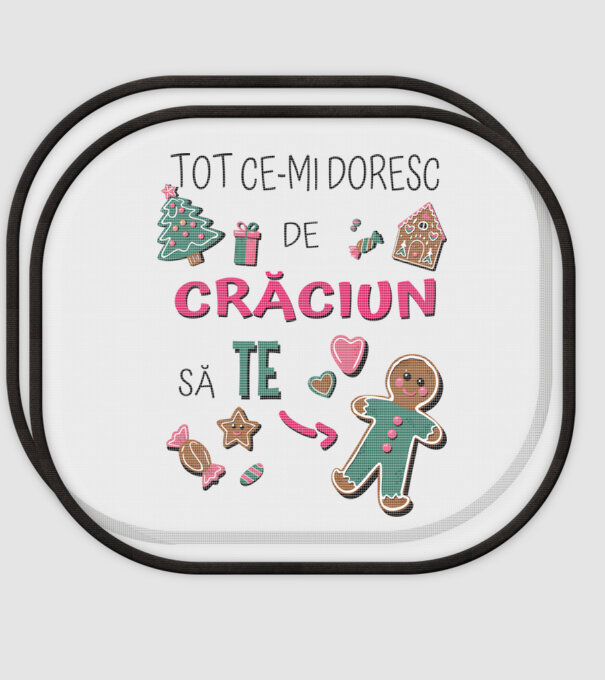 Tot ce-mi doresc de Crăciun să TE om alb model alb pe tricou