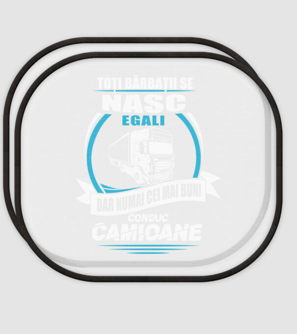 Toți bărbații se nasc egali camioane model alb pe tricou