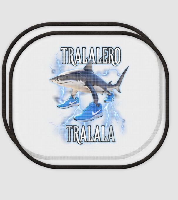 Tralalero Tralala model alb pe tricou